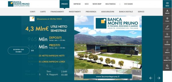 Nuovo sito BCC Monte Pruno